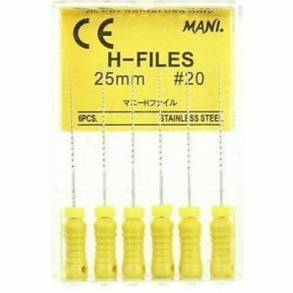 Н-Файл / H-Files №20, 25мм, (6шт), Mani / Япония