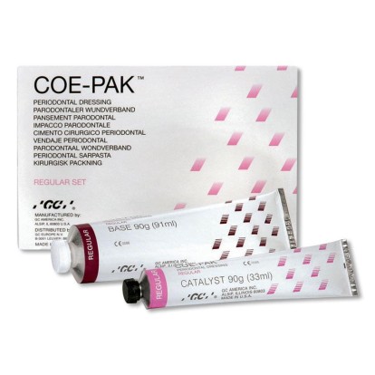 Кое-Пак / Coe-Pak - пластмасса безэвгенольная для парадонтальных повязок 90г+90г, GC / Япония