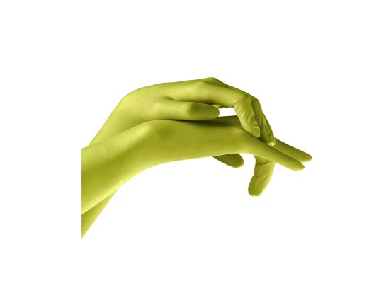 Перчатки Euronda MONOART латексные текстурированные,  XS (50пар) Цвет ЛАЙМ (зеленый)