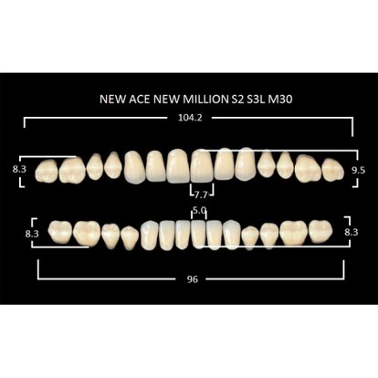 Зубы планка 28 шт MILLION NEW ACE S2/A2