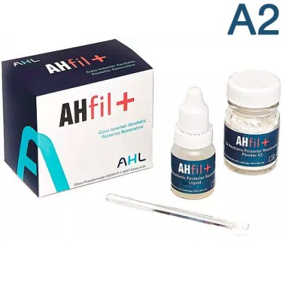 АшФил+ / AHfil+ (А2)- стеклоиономерный самоотверждаемый цемент для реставрации (15г+7мл), AHL / Англия