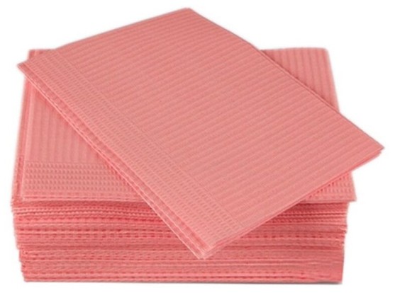 Салфетки для пациента 3-х слойные, розовый (500 шт) (ДИСПОЛЭНД)