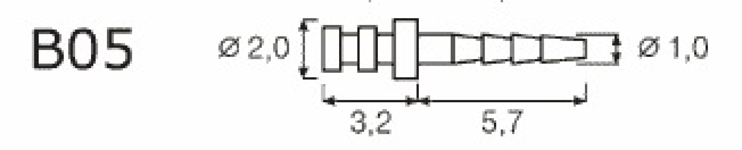 Титановый штифт IKT-B05-V  1шт.